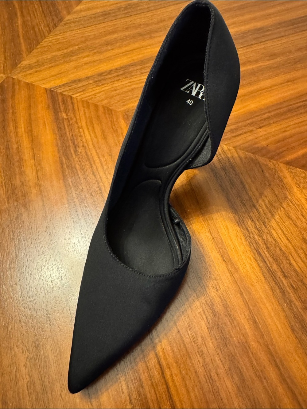 Zara Black D’Orsay Pointed Toe Stiletto Heels US 9 - Picture 10 of 12